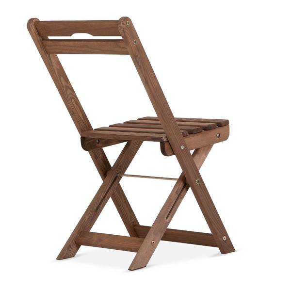 Ensemble de sièges MELES (3 pièces) Marron - Bois massif