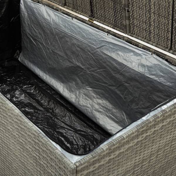 Boîte de rangement de jardin 299772 Gris - Acier - 180 x 70 x 90 cm