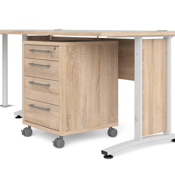 Bureau Prime bruin - deels massief hout - 230 x 75 x 200 cm