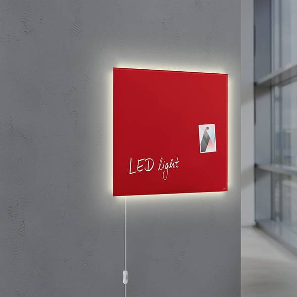 Magnettafel Artverum GL402 Rot - Glas - 48 x 1 x 48 cm