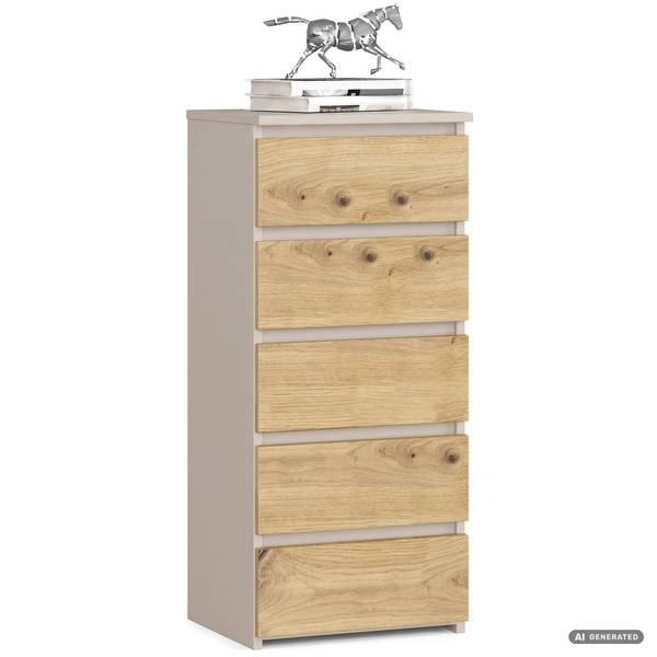 Kommode CL5 2505 Beige - Kaschmir - Eiche Dekor