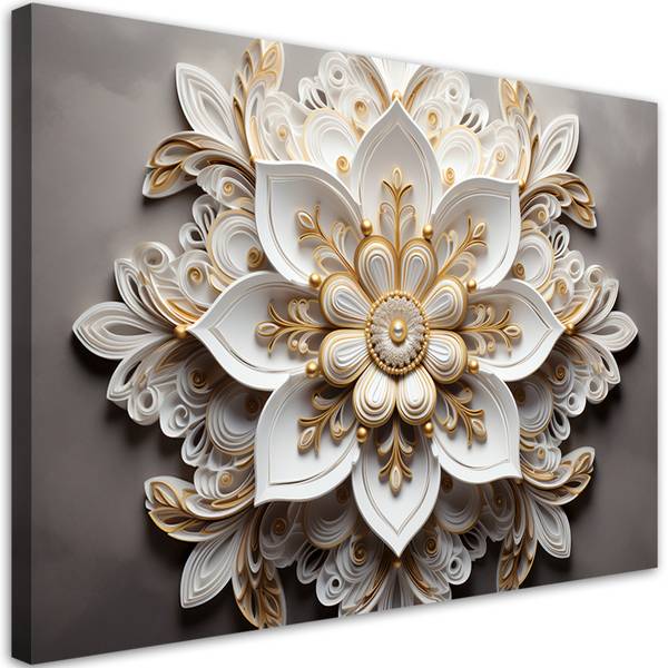 Tableau déco fleur effet 3d 120 x 80 cm