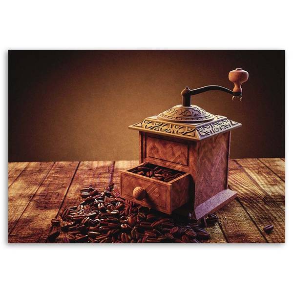 Wandbild kaffeemühle 120 x 80 cm