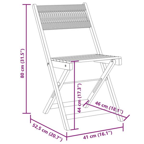 Gartenstuhl 3033693-2 (4er Set) Grau