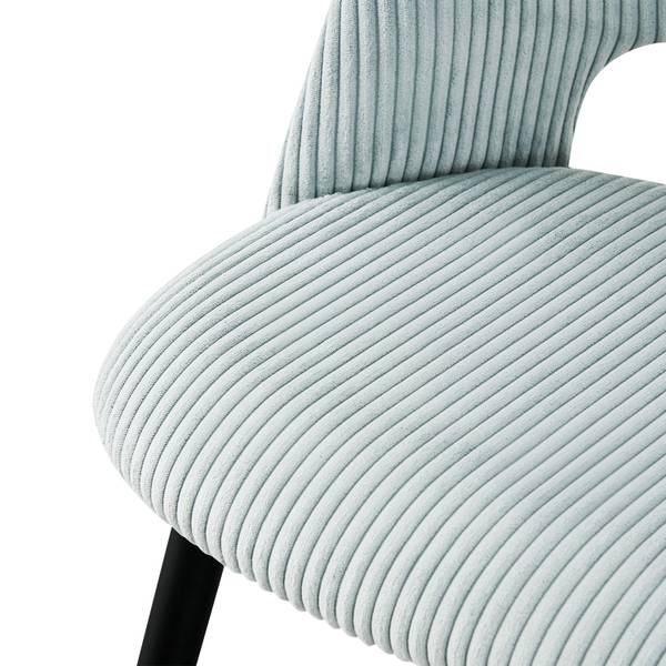 Polsterstuhl VICKY 2er-Set Blau - Metall - 53 x 81 x 58 cm