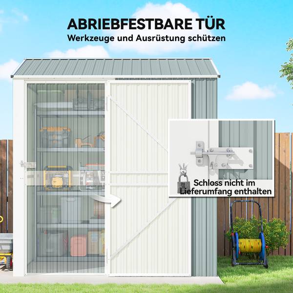 gereedschapsschuur 84H-458V00GY grijs - staal - 177 x 236 x 209 cm
