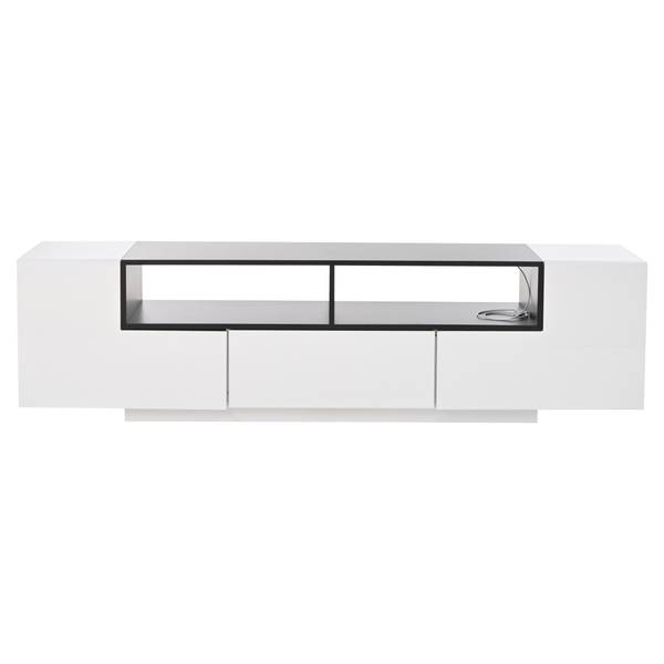 Meuble TV Ourea Ⅰ Blanc - Bois manufacturé - 40 x 48 x 180 cm
