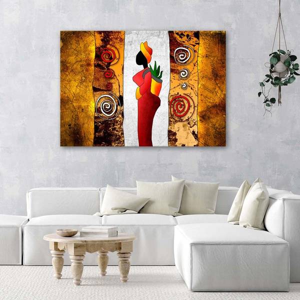 Wandbild indigene frau 120 x 80 cm