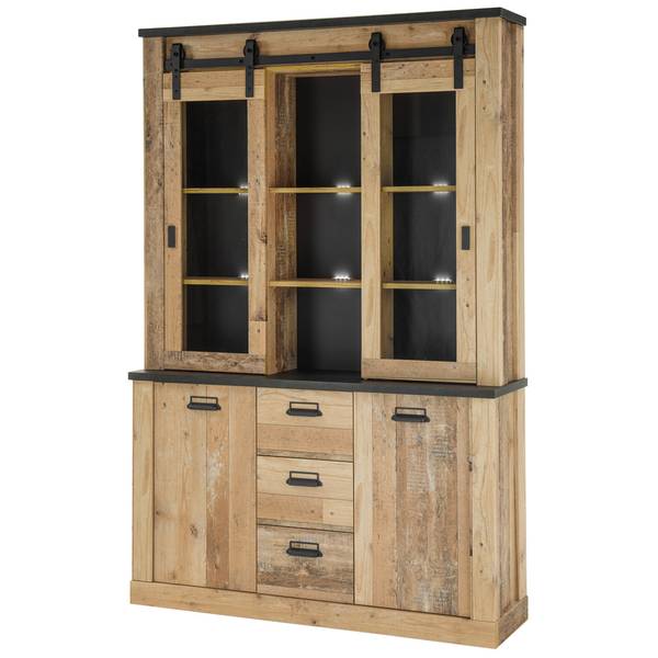 Esszimmer-Set SHELTON-61-62 2er-Set Braun - Holzwerkstoff - 315 x 201 x 43 cm