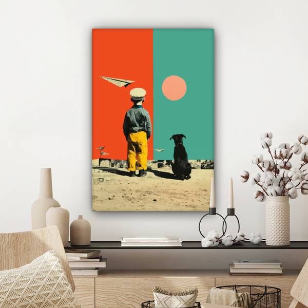 LEINWANDBILD Junge Popart 60 x 90 cm