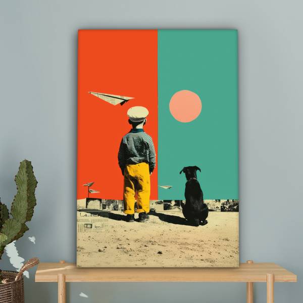 LEINWANDBILD Junge Popart 60 x 90 cm