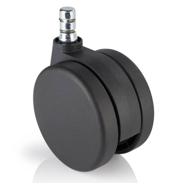Stuhlrollen 5x ROLO No-Noise 11mm/75mm Schwarz - Kunststoff - 7 x 8 x 5 cm