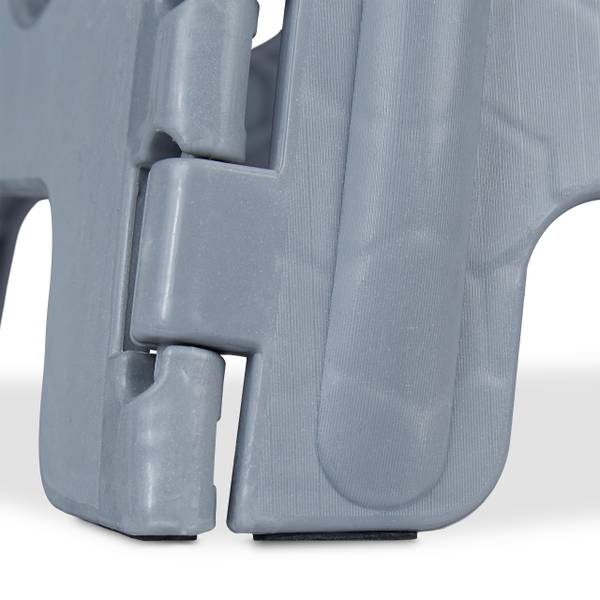 Klapphocker faltbar XL Grau - Weiß - Kunststoff - 39 x 39 x 32 cm