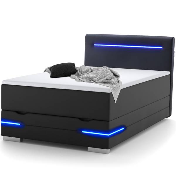 Boxspringbett Dallas mit Bettkasten Liegefläche Breite: 90 cm