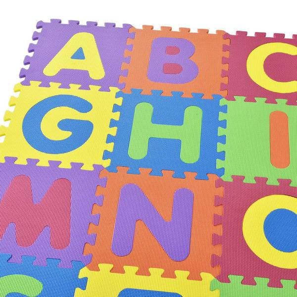 Kinder Puzzlematte Kim 36-teilig Kunststoff - 189 x 1 x 189 cm