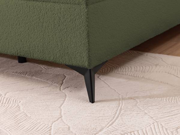 Boxspringbed met opbergruimte Sonna groen - zwart - Ligoppervlak breedte: 160 cm