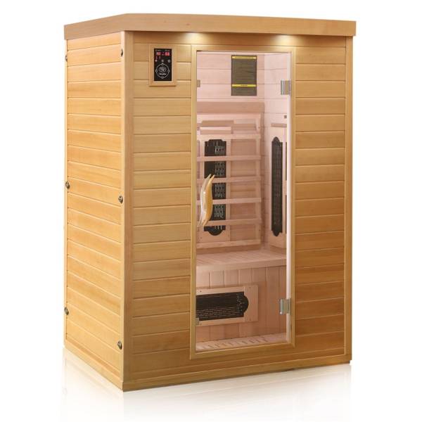 Infrarotkabine LAVAL PLUS Beige - Holz teilmassiv - 135 x 190 x 105 cm