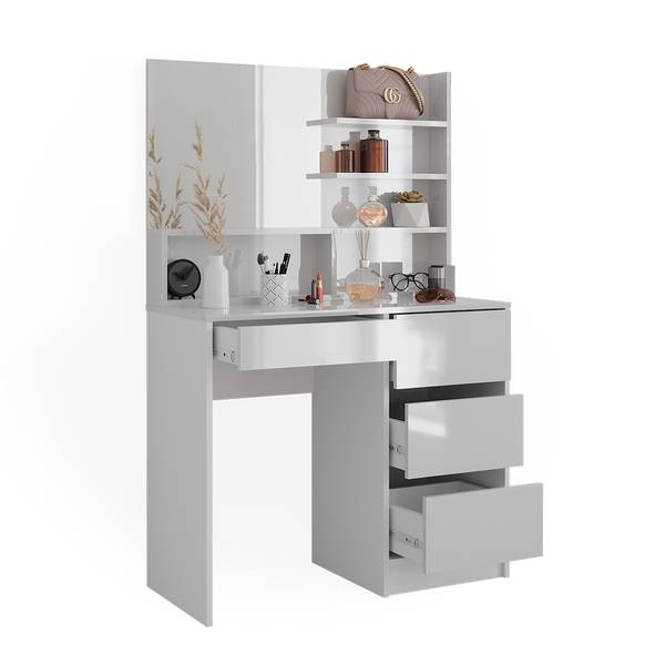 Schminktisch Sherry 41295 Weiß - Holzwerkstoff - 90 x 140 x 40 cm