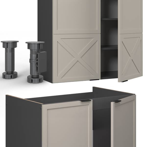 Complete keukeneenheid Fame-Line 50457 antracietkleurig - taupe