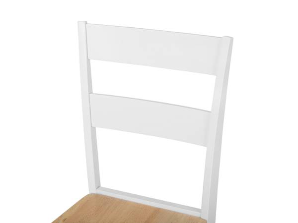 Esszimmerstuhl GEORGIA 2er Set Braun - Weiß - Massivholz - 45 x 89 x 43 cm