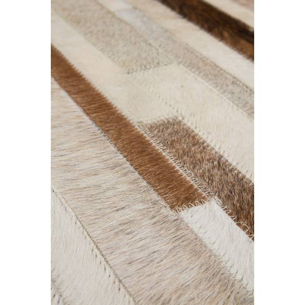 Wohnzimmerteppich aus echtem Leder GLIND Braun - 120 x 170 cm