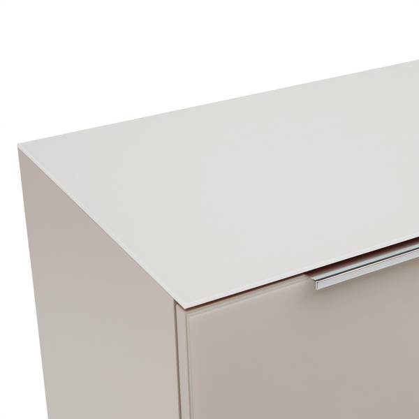 Sideboard SIENA Beige - Holzwerkstoff - Glas - 226 x 99 x 40 cm
