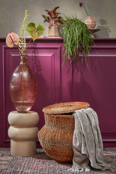 Aufbewahrungskorb Tacoma Gelb - Naturfaser - 55 x 48 x 55 cm