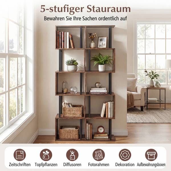 Bücherregal ON33301 Braun