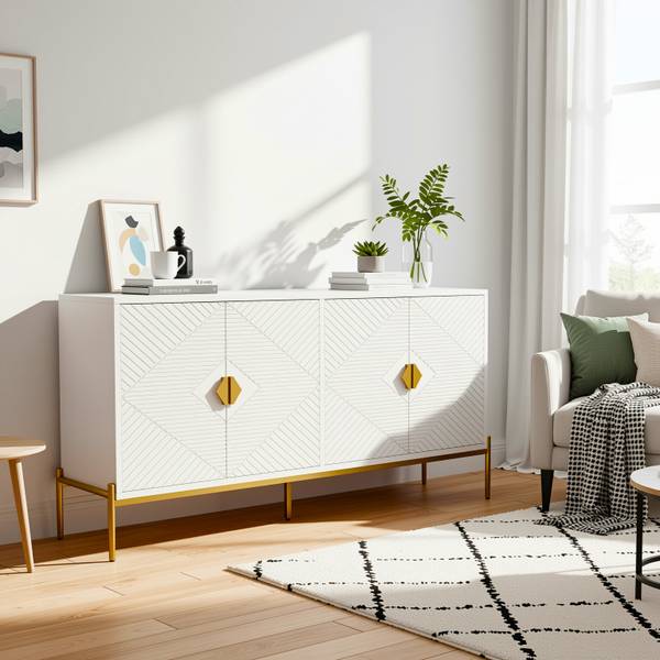 Sideboard Apneumone Weiß - Holzwerkstoff - 40 x 80 x 162 cm