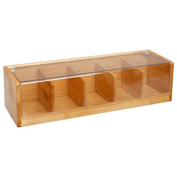 Boîte à thé BAMBOU CUISINE Beige - Bambou - 11 x 9 x 36 cm
