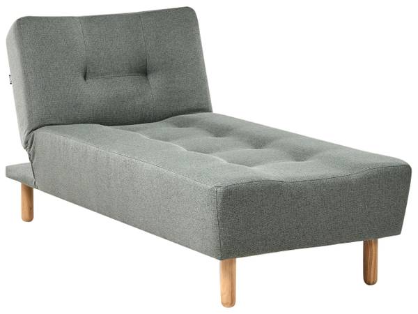 Chaiselongue ALSTEN Braun - Grün - Textil - 75 x 80 x 161 cm
