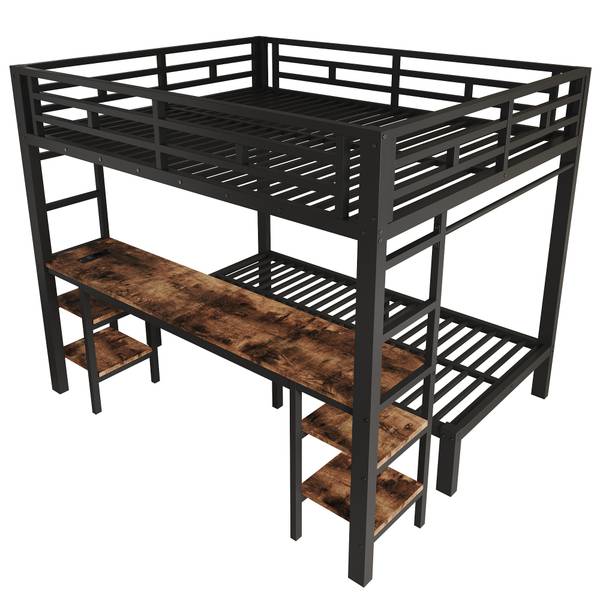 Etagenbett JINHEIBUCH Ⅰ Schwarz - Eisen - 145 x 170 x 204 cm