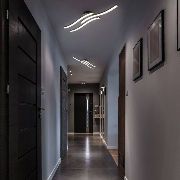 LED Deckenleuchte BKL1432 Schwarz - ABS - 12 x 6 x 57 cm