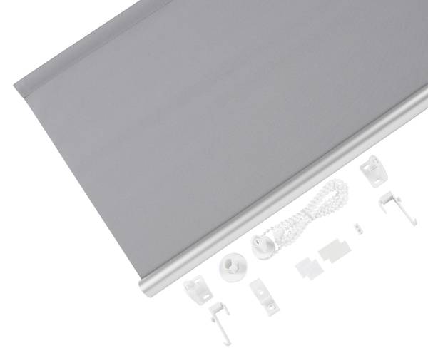 Verdunkelungsrollo THERMO Grau - Textil - 90 x 1 x 210 cm