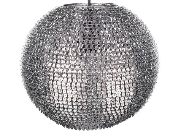 Hanglamp SEINE zwart - zilver - metaal - 30 x 23 x 30 cm