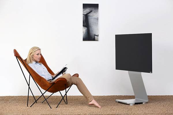 TV Ständer swing art 120-ST Silber - Metall - 52 x 115 x 38 cm
