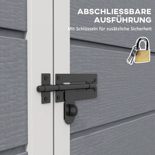 Gartenhaus 845-952V00GY Grau - Aluminium - 149 x 192 x 122 cm