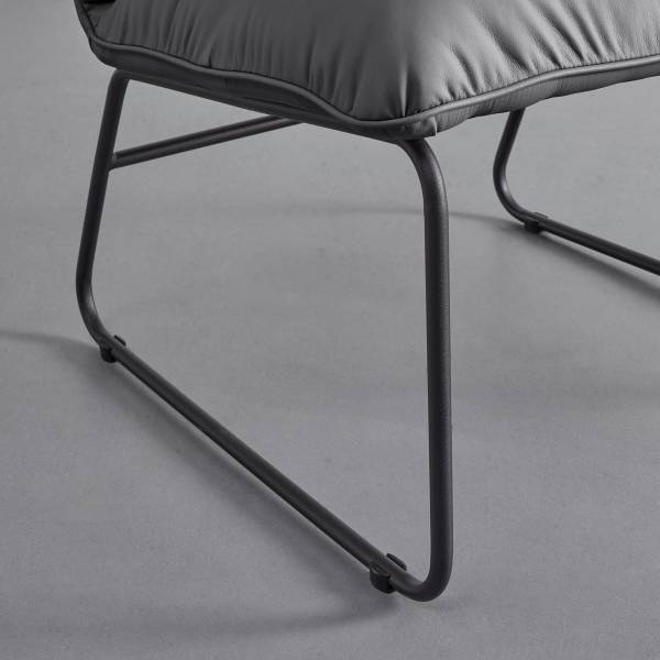 Relaxsessel ELEINA Grau - Kunstleder - 71 x 82 x 70 cm
