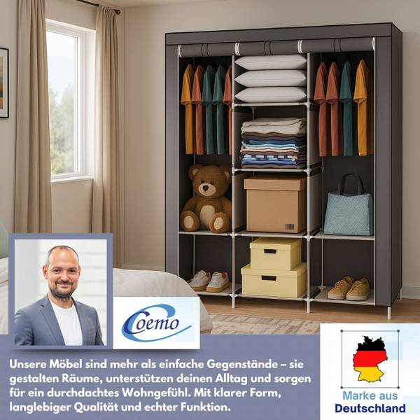 Stoffschrank 1605-4240 Grau