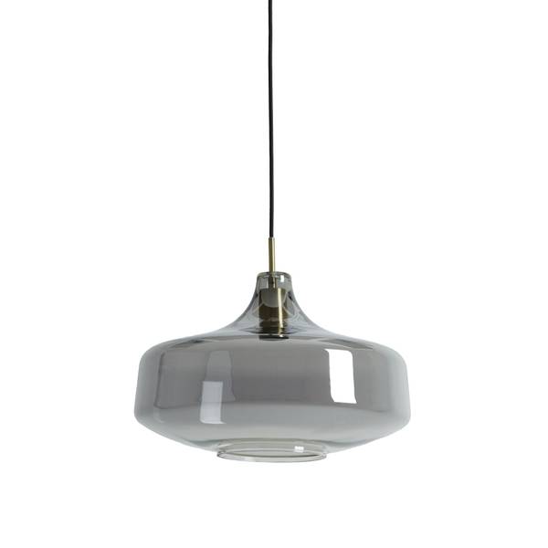 Hängeleuchte Solna Braun - Klarglas - 40 x 27 x 40 cm