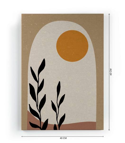 Leinwand 60x40 Sonnenuntergangsfenster Polyester - 3 x 60 x 40 cm