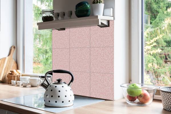 Zelfklevende Tegels Cera set van 9 rood - polyester-PVC - 30 x 30 x 0 cm