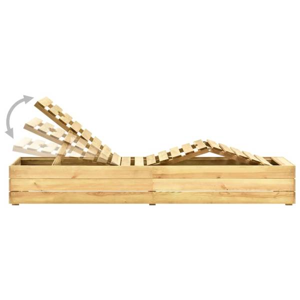 Gartenliege 315403 Braun - Kiefer - 90 x 75 x 198 cm