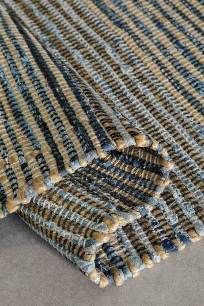Kelim Teppich Denim Feels 80 x 150 cm