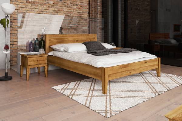 Bett ELIAS 7 Wildeiche - 100 x 190 cm