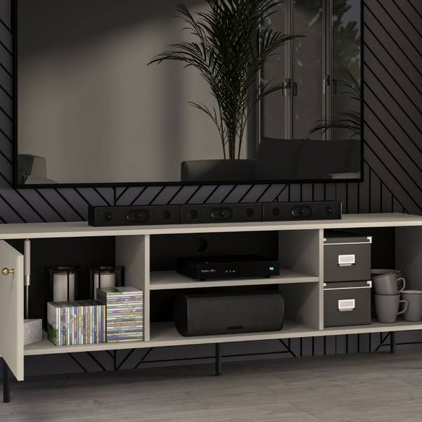 TV-Lowboard DROMA wit - ABS - 160 x 53 x 40 cm