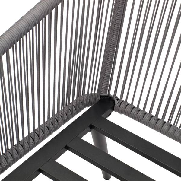 Gartenstuhl RIVA (2er Set) Grau - Aluminium - 58 x 79 x 68 cm