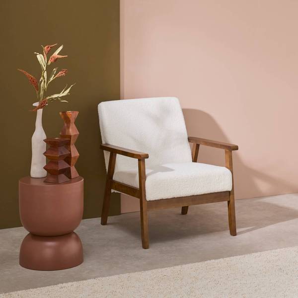 Sessel Weiß - Textil - 69 x 73 x 64 cm