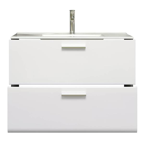 Waschbeckenunterschrank Riva Weiß - Holz teilmassiv - 82 x 59 x 47 cm
