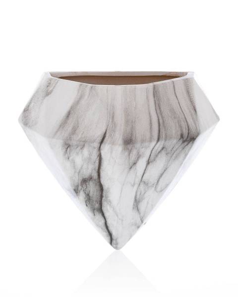 Wand Blumentopf-Set Semela Gold - Weiß